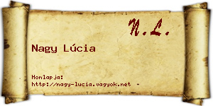 Nagy Lúcia névjegykártya