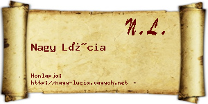 Nagy Lúcia névjegykártya